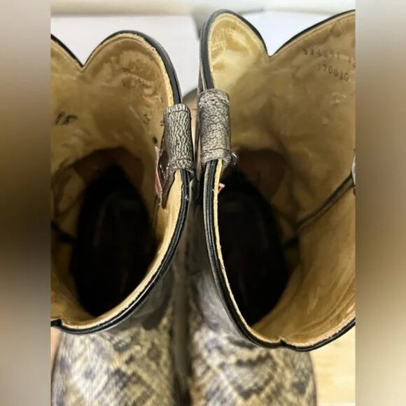 Men’s Anderson Bean Square Toe Eastern Cut Rattlesnake Boots 13EE - Picture 8 of 11